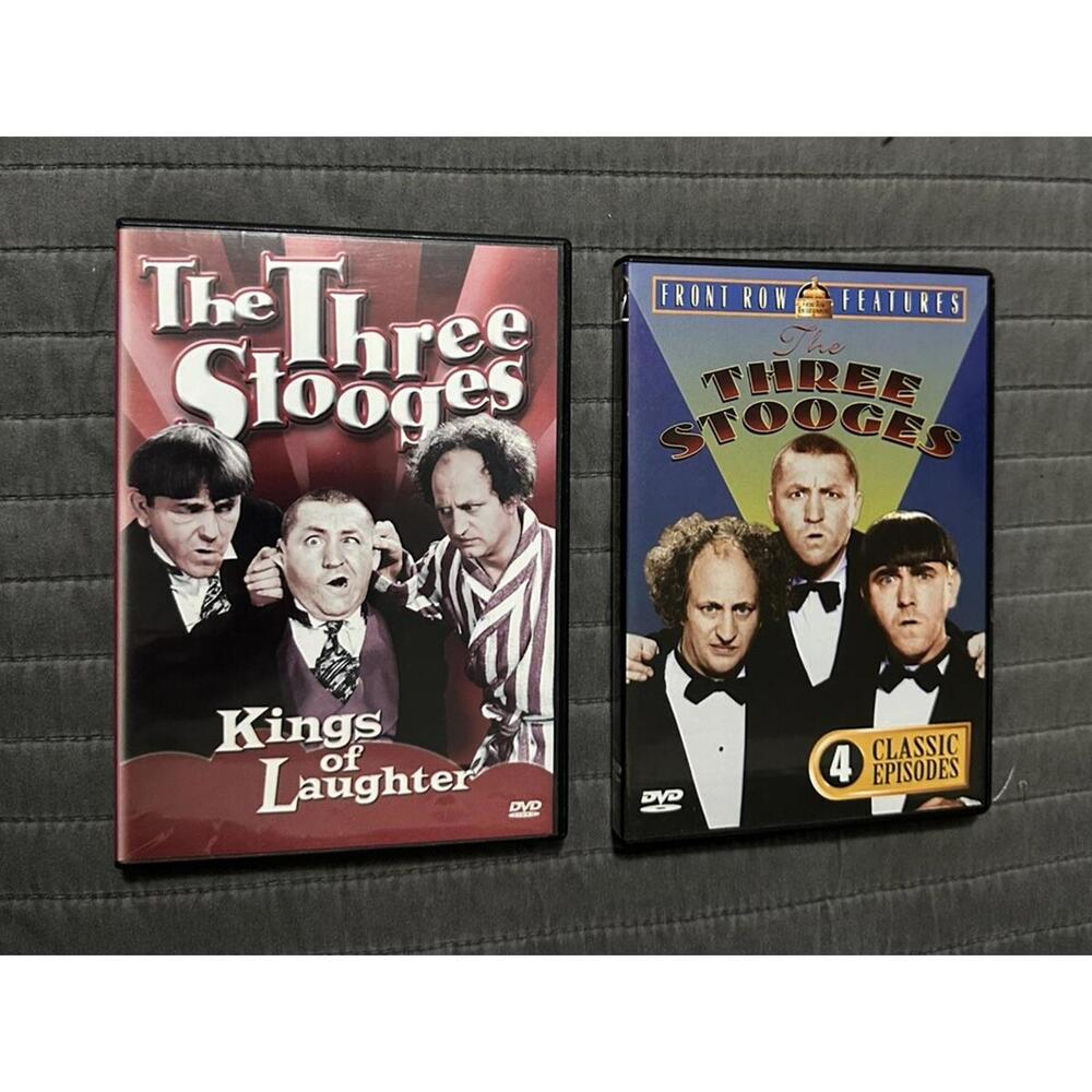 The Three Stooges DVD Lot Of  2 Kings of Laughter Classic Comedy Near Mint
